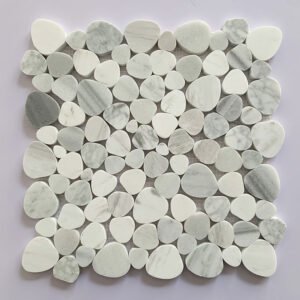 Uneven Circle Marble Mosaic Tiles