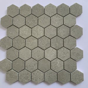 Grey Hexagonal Marble Mosaic Tiles