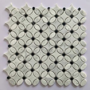 Flower Blossom Marble Mosaic Tiles