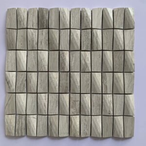 Wooden Diamond Marble Mosaic Tiles