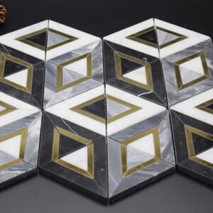 Triangle Marble Mosaic Tiles