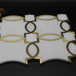 Golden & White Mosaic Tiles