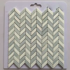 Tiny Slabs Herringbone Marble Mosaic Tiles