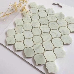 Off-White Lantern Marble Mosaic Tiles
