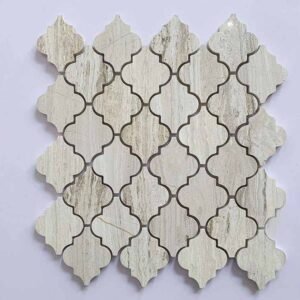 Wooden Lantern Marble Mosaic Tiles