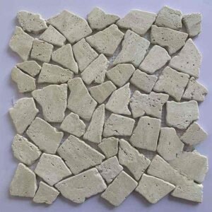 Dark Caramel Pebble Marble Mosaic Tiles