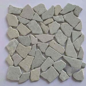 Rough Caramel Pebble Marble Mosaic Tiles