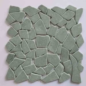 Smooth Grey Pebble Marble Mosaic Tiles