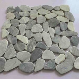 Grey Mix Pebble Marble Mosaic Tiles