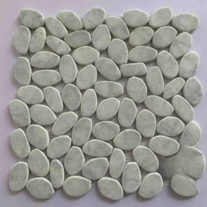 Lite Grey Pebble Marble Mosaic Tiles