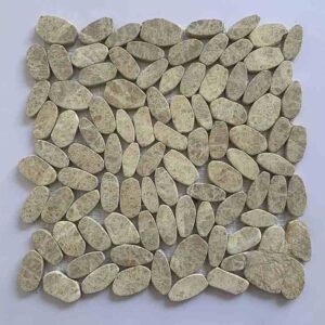 Peanuts Shape Pebble Marble Mosaic Tiles