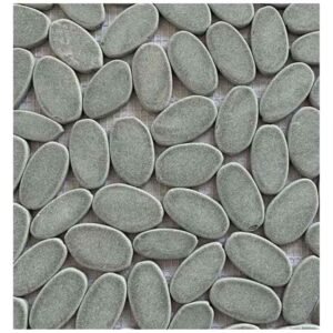 Dark Grey Smooth Edges Pebble Mosaic Tiles