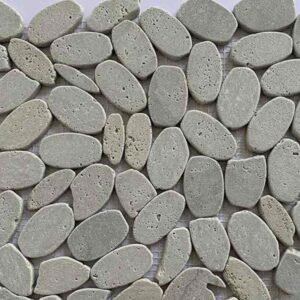Rough Pebble Marble Mosaic Tiles
