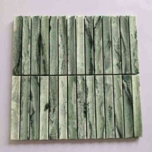 Moss Green Pencil Marble Mosaic Tiles