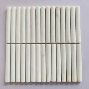Pure White Pencil Marble Mosaic Tiles
