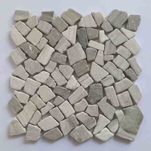 Grey Mix Pebble Marble Mosaic Tiles