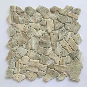 Rough Pebble Marble Mosaic Tiles